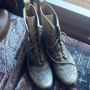 Frye Distressed Combat Boots
